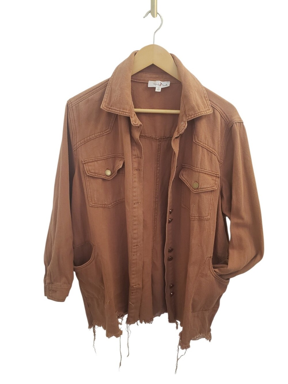 Distressed Shacket